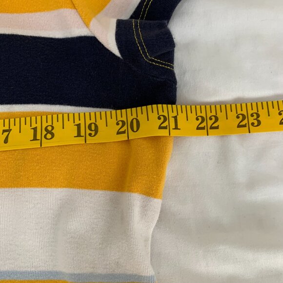 Tommy Hilfiger Women’s XXL Yellow, Blue, White 100% Cotton Striped Crew Neck Tee - Picture 9 of 12